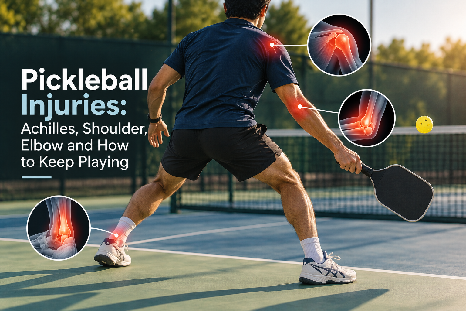 Pickleball Injuries: Achilles, Shoulder, Elbow and How to Keep Playing